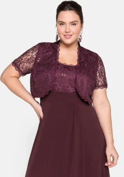 Spitzenbolero mit Pailletten