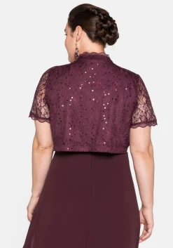Spitzenbolero mit Pailletten