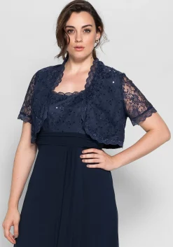 Spitzenbolero mit Pailletten