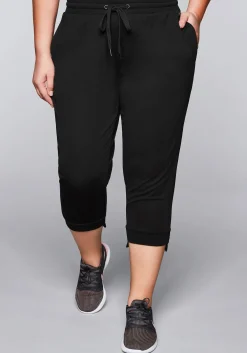 Sporthose in 3/4-Länge mit Bündchen, aus Sweat
