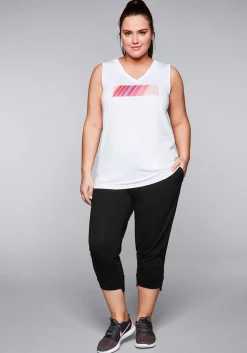 Sporthose in 3/4-Länge mit Bündchen, aus Sweat