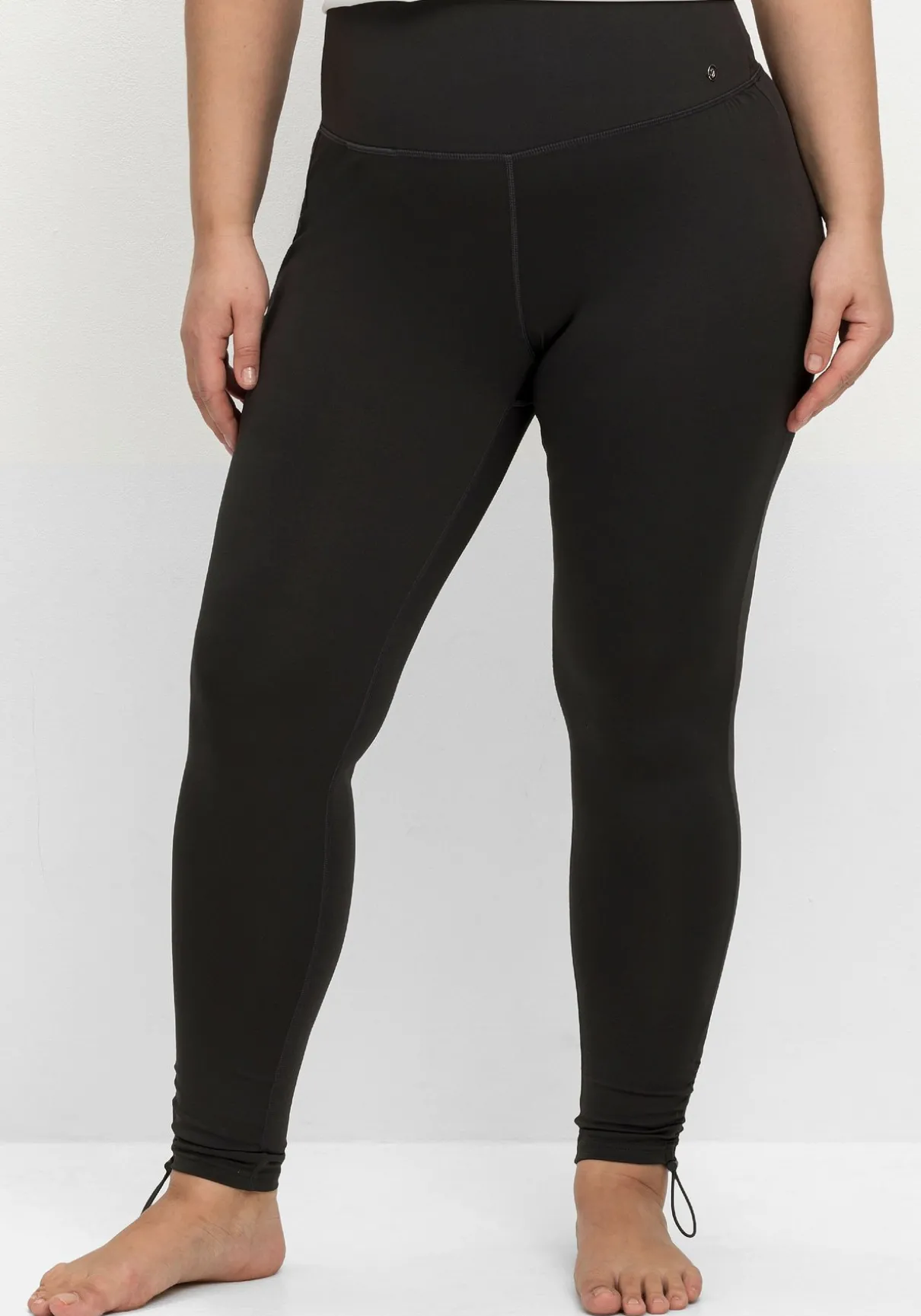 Sportleggings mit Shaping-Effekt, Saum mit Stopper