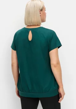 Sportshirt mit breitem Bund und Cut-out hinten