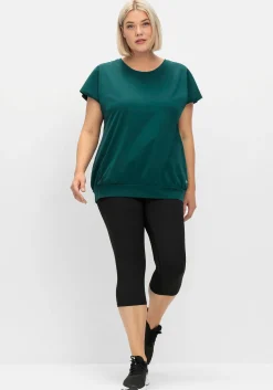 Sportshirt mit breitem Bund und Cut-out hinten