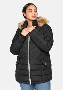 Steppjacke mit abnehmbarer Kapuze