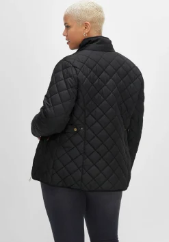 Steppjacke mit hoch schließendem Stehkragen