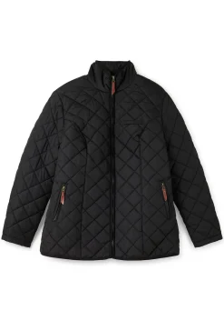 Steppjacke mit hoch schließendem Stehkragen