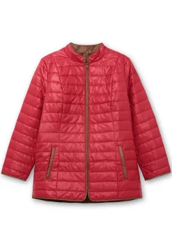 Steppjacke mit Stehkragen und Kontrastdetails