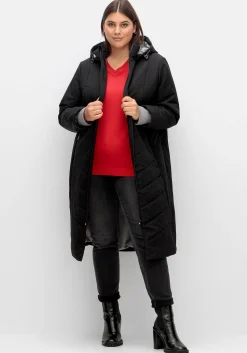 Steppmantel mit seitlichen Reißverschlüssen