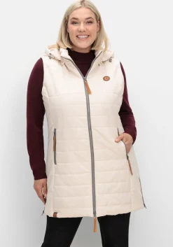 Steppweste mit abnehmbarer Kapuze