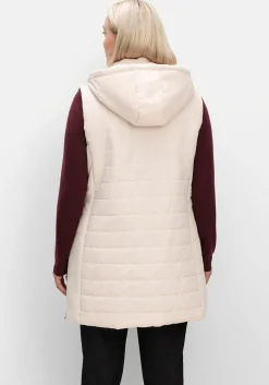 Steppweste mit abnehmbarer Kapuze