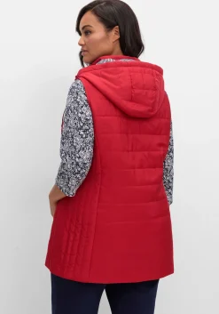 Steppweste mit gestreiftem Innenfutter