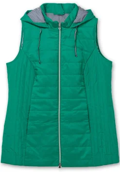 Steppweste mit gestreiftem Innenfutter