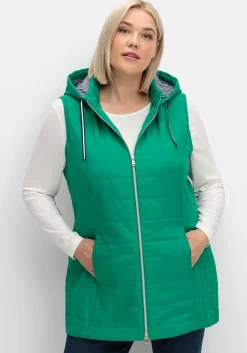 Steppweste mit gestreiftem Innenfutter