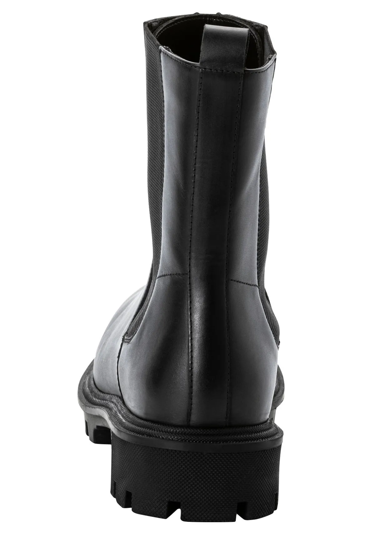 Stiefelette aus Leder, mit Reißverschluss vorn