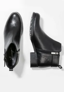 Stiefelette aus Rindsleder, mit Stretch-Einsatz