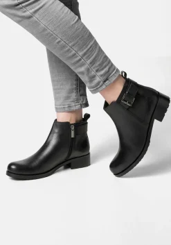 Stiefelette aus Rindsleder, mit Stretch-Einsatz