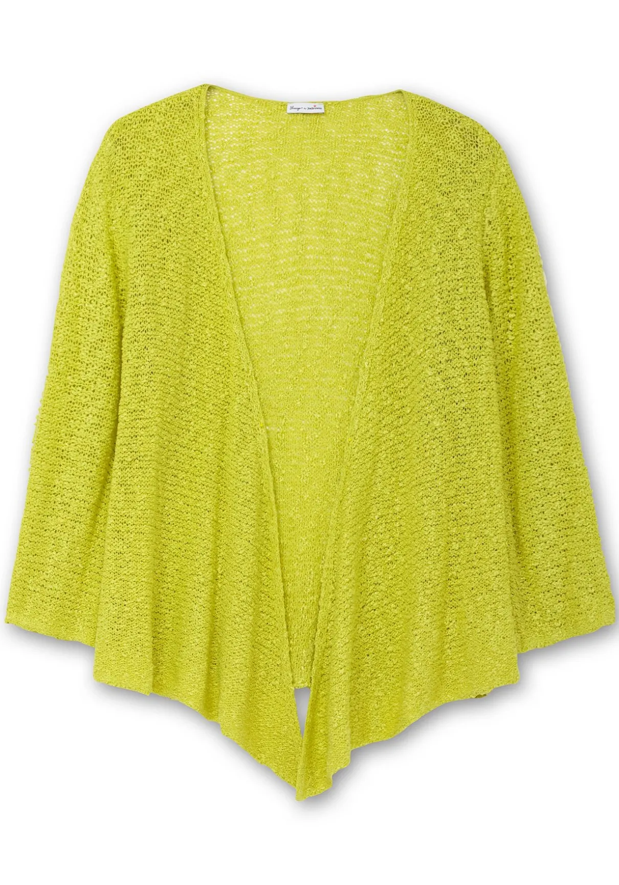 Strickjacke im Häkel-Look, mit zipfeligem Saum