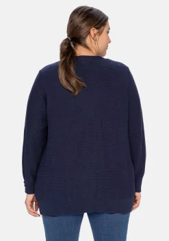 Strickjacke im Linksstrick, offene Form