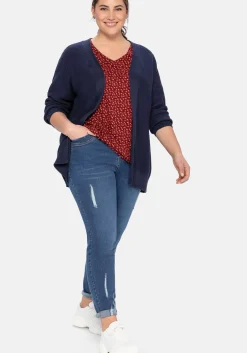 Strickjacke im Linksstrick, offene Form