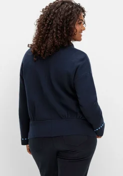 Strickjacke in Blousonform, aus Milanostrick