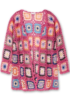Strickjacke in Häkeloptik, mit Crochet-Muster
