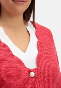 Strickjacke mit Knopfverschluss, aus Bouclé-Qualität