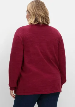 Strickjacke mit schmalem Schalkragen, offene Form