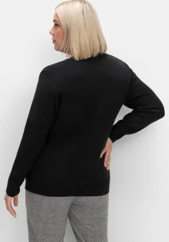 Strickjacke mit V-Ausschnitt und Knöpfen, tailliert