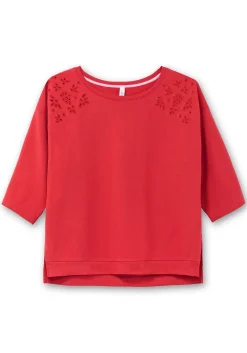 Sweatshirt mit Cut-outs und 3/4-Ärmeln