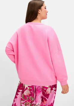 Sweatshirt mit Frontdruck und Rundhalsausschnitt