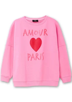 Sweatshirt mit Frontdruck und Rundhalsausschnitt