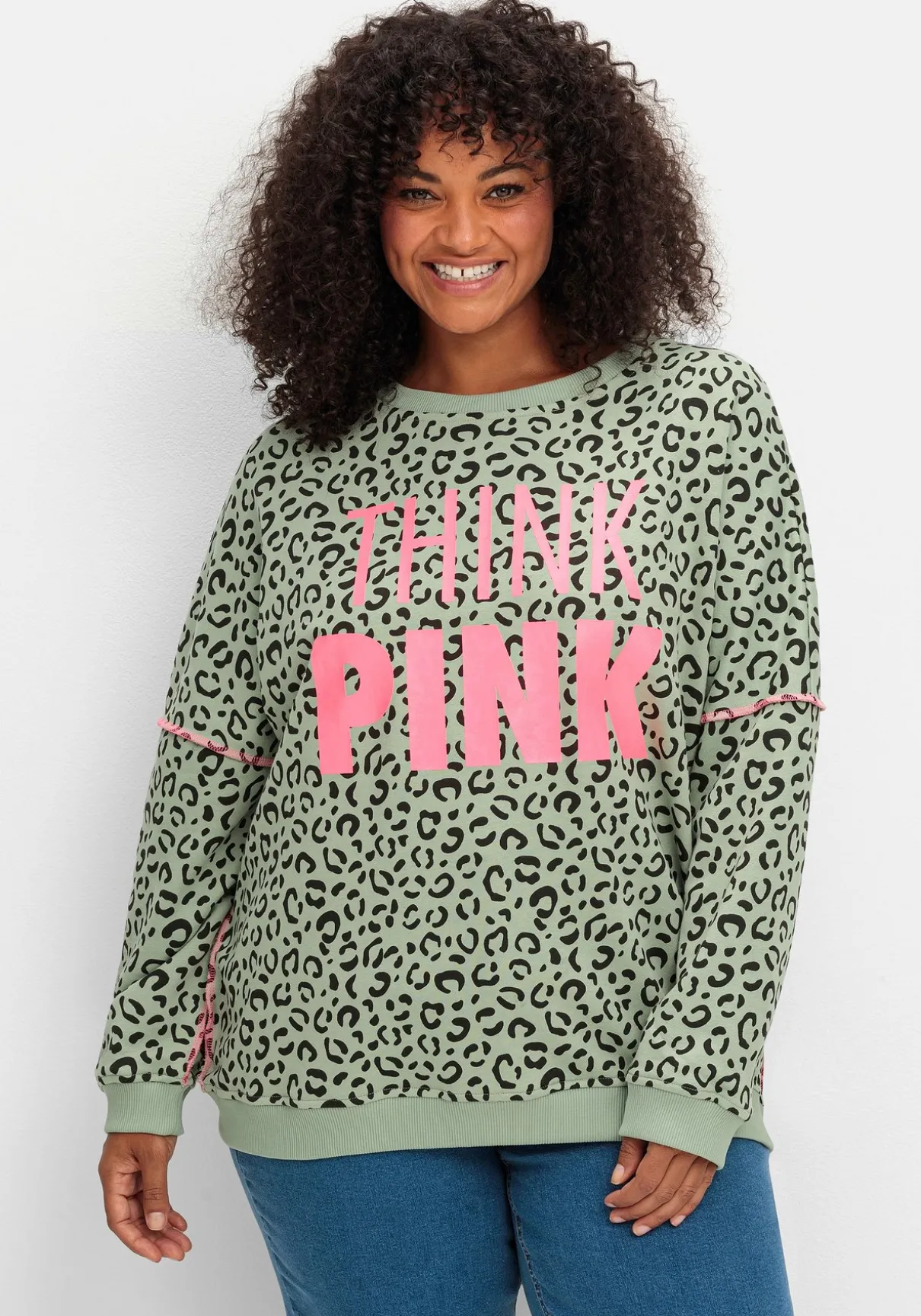 Sweatshirt mit Frontprint und Rundhalsausschnitt