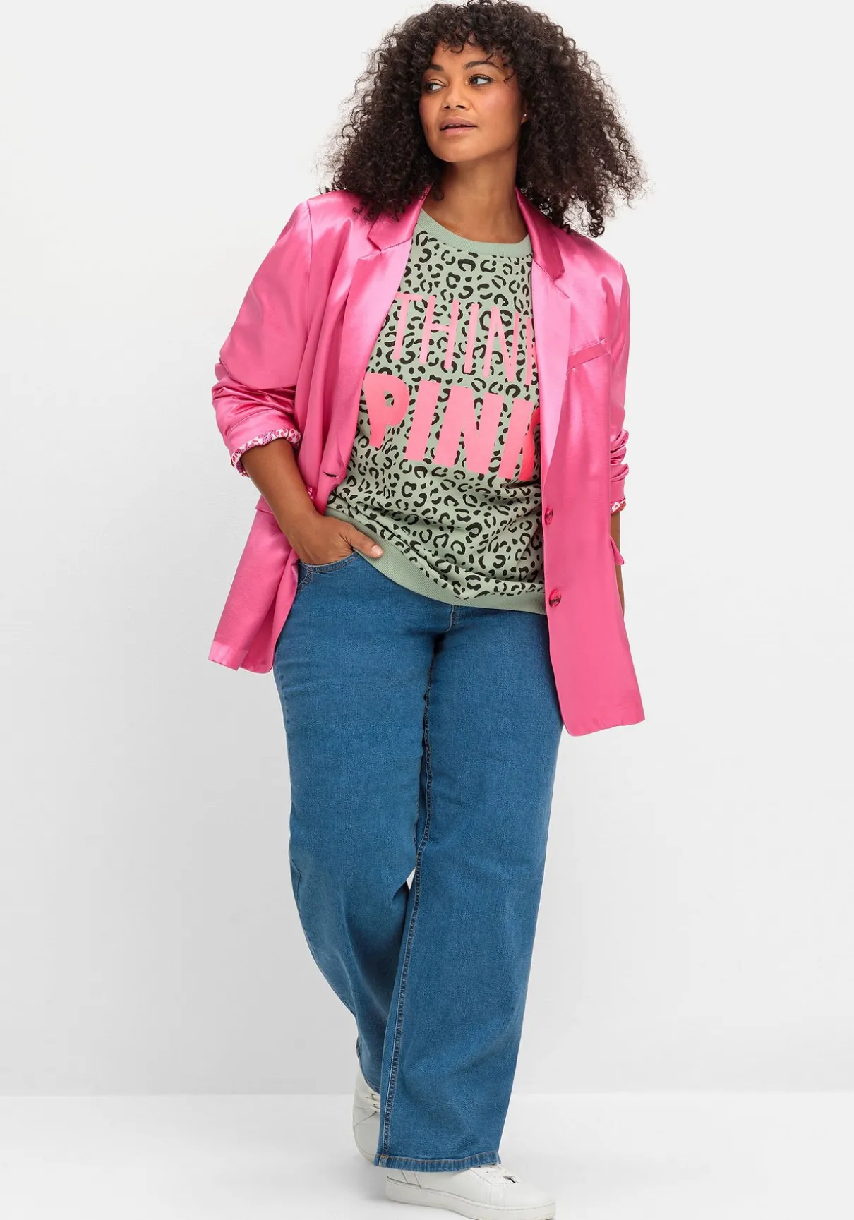 Sweatshirt mit Frontprint und Rundhalsausschnitt