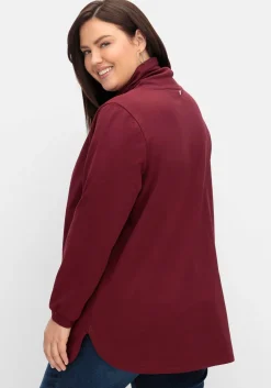 Sweatshirt mit hohem Kragen und Tunnelzug