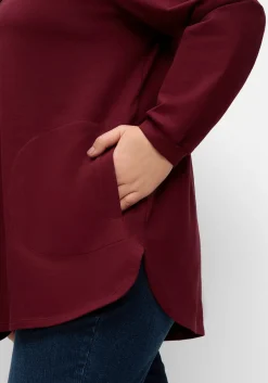 Sweatshirt mit hohem Kragen und Tunnelzug