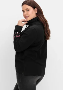 Sweatshirt mit Norwegerprint und weitem Stehkragen