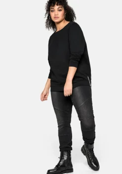 Sweatshirt mit seitlichen Reißverschlüssen