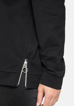 Sweatshirt mit seitlichen Reißverschlüssen