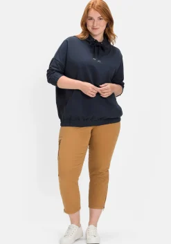 Sweatshirt mit Stehkragen und Tunnelzug