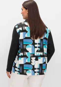 Sweatshirt mit Stehkragen und Grafikprint