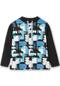 Sweatshirt mit Stehkragen und Grafikprint
