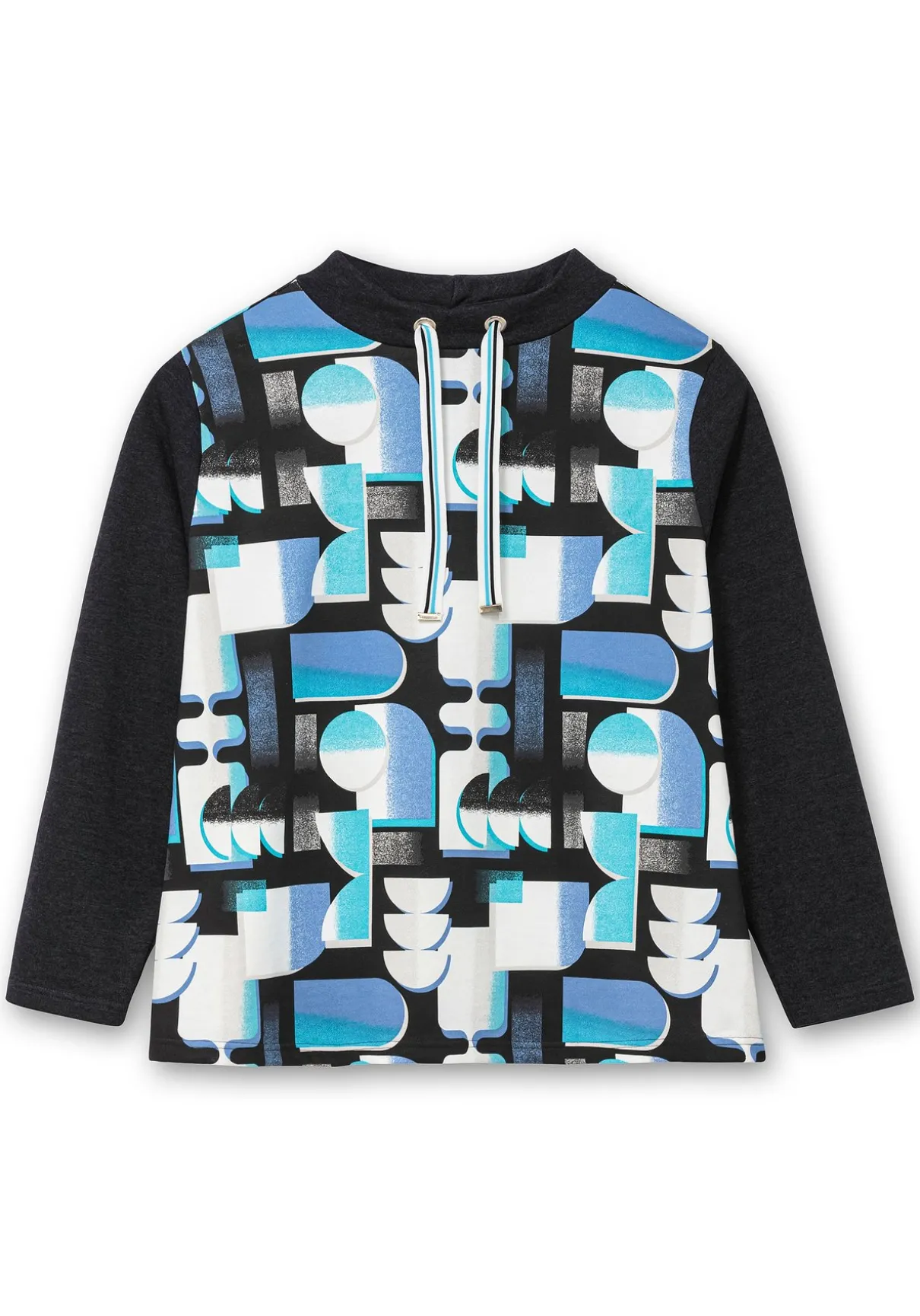 Sweatshirt mit Stehkragen und Grafikprint