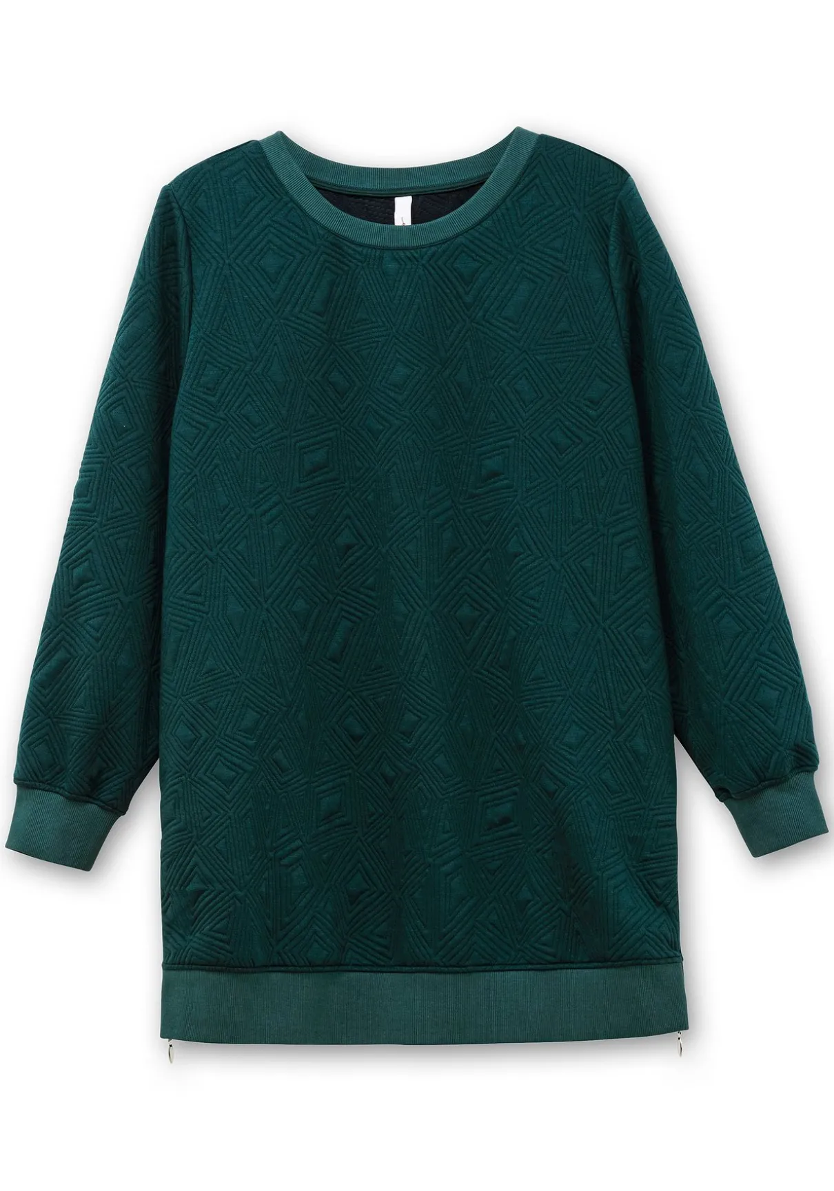 Sweatshirt mit Steppmuster und seitlichen Zippern