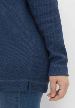 Sweatshirt mit Tunnelzug, aus Waffelpiqué