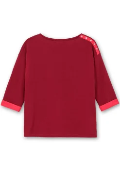 Sweatshirt mit Zierknöpfen und Kontrastdetails