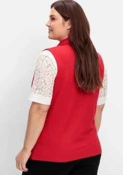 Sweatweste mit Reißverschluss und Umlegekragen