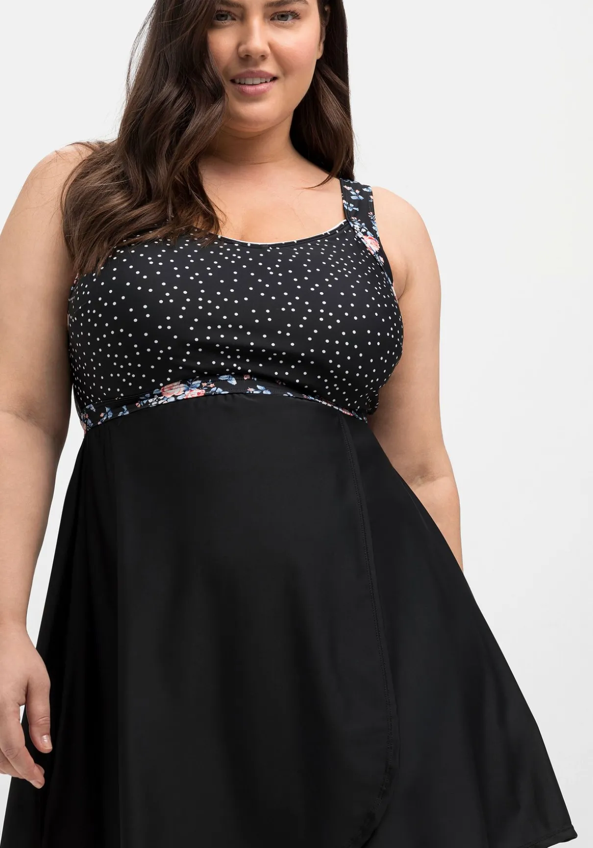 Tankini-Oberteil in ausgestellter Longform