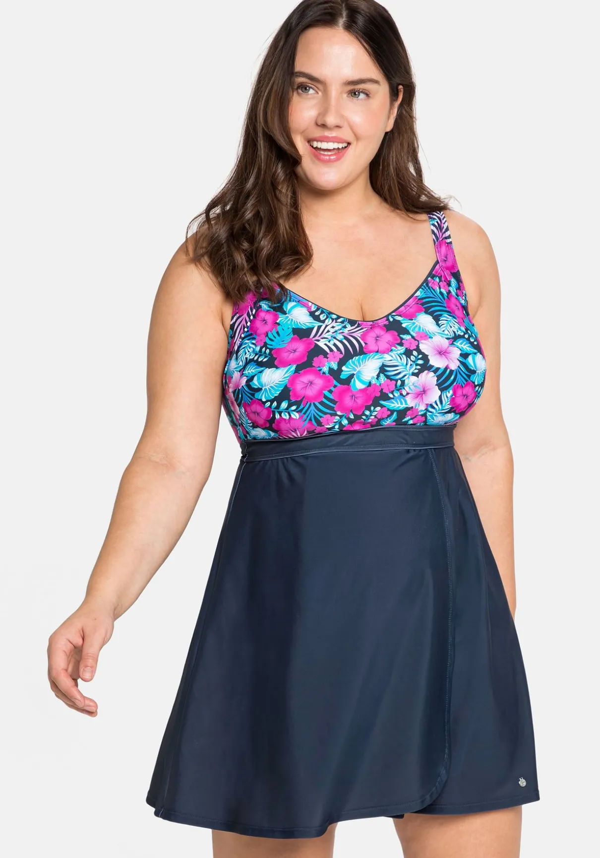 Tankini-Oberteil in ausgestellter Longform