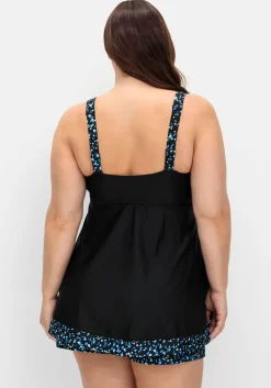 Tankini-Top in Longform, mit Pünktchenprint